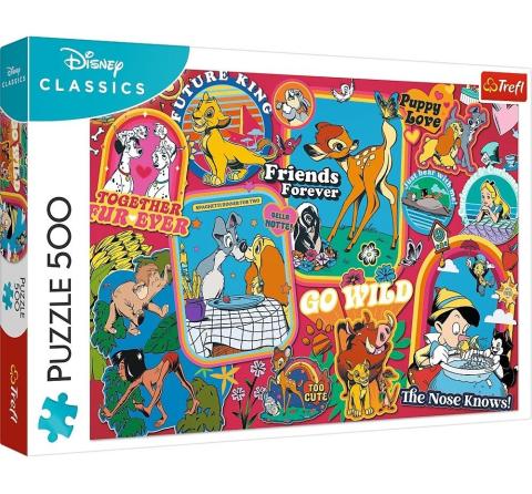 Puzzle 500 Disney: Na przestrzeni lat TREFL