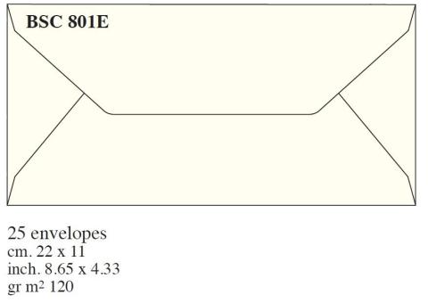 Box 25 kopert 22x11cm kremowe BSC 801E