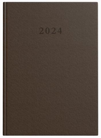 Kalendarz 2024 książkowy A5 Standard DTP brązowy