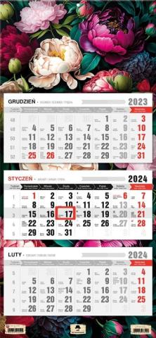 Kalendarz 2024 trójdzielny Kotki