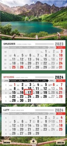 Kalendarz 2024 trójdzielny Morskie Oko