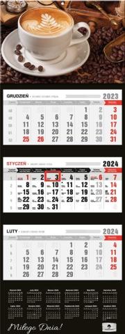Kalendarz 2024 trójdzielny Cappucino