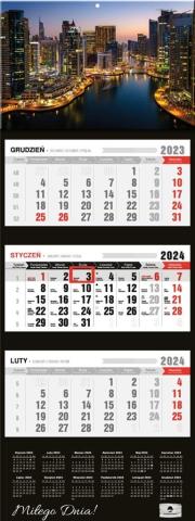 Kalendarz 2024 trójdzielny City Dubaj