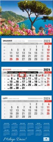 Kalendarz 2024 trójdzielny Zatoka