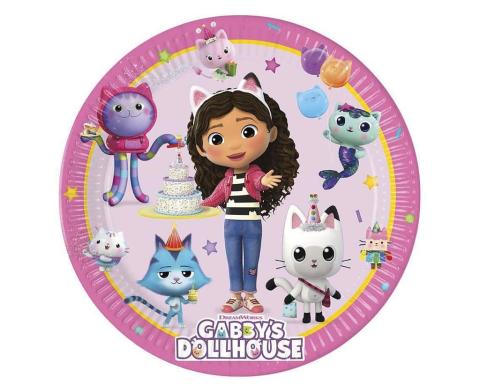 Talerzyki papierowe Gabby's Dollhouse 20cm 8szt