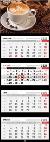 Kalendarz 2024 czterodzielny Cappucino