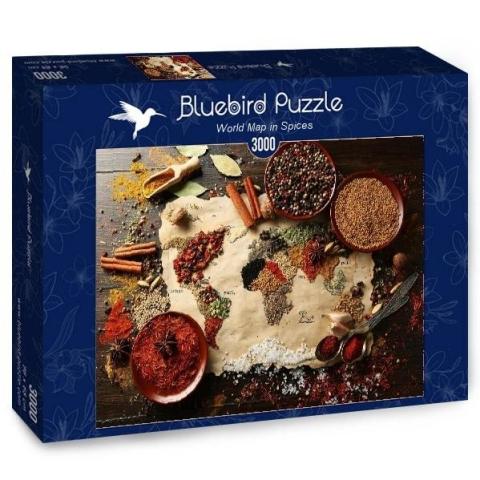 Puzzle 3000 Mapa Świata pełna przypraw