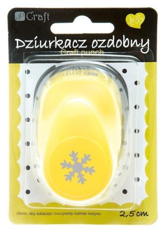 Dziurkacz ozdobny 2,5cm śnieżynka MIX