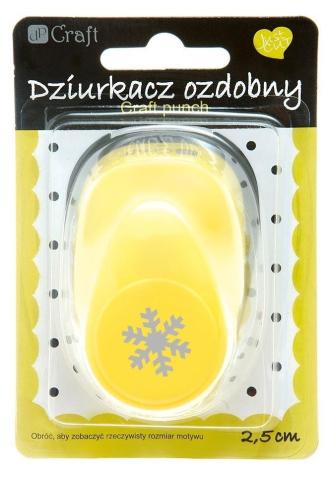 Dziurkacz ozdobny 2,5cm śnieżynka MIX