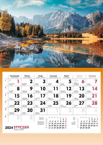 Kalendarz 2024 Ścienny Jesień w górach