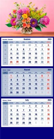 Kalendarz 2024 Trójdzielny bukiet