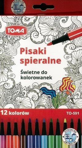 Pisaki zmywalne 12 kolorów TOMA