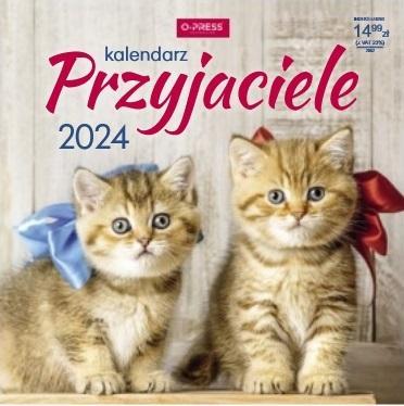 Kalendarz 2024 ścienny kwadrat Przyjaciele