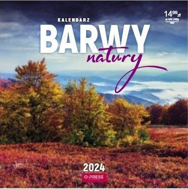 Kalendarz 2024 ścienny kwadrat Barwy natury