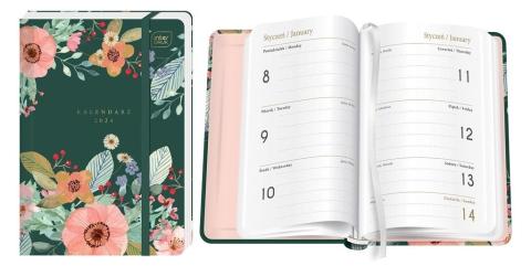 Kalendarz 2024 książkowy A6/192K Met. Garden