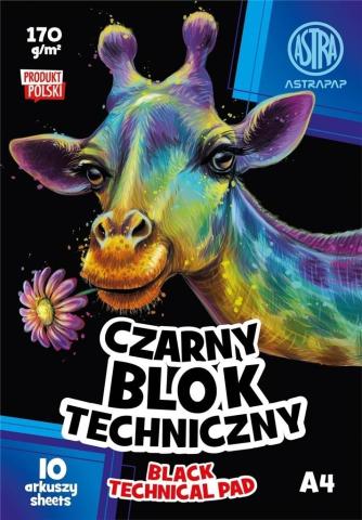 Blok techniczny A4/10K 170g Black