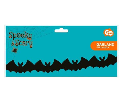 Girlanda papierowa Nietoperze czarna 10.5x25x300cm