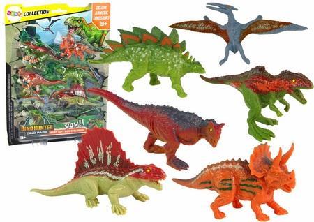 Zestaw figurki dinozaury kolorowe 6 szt