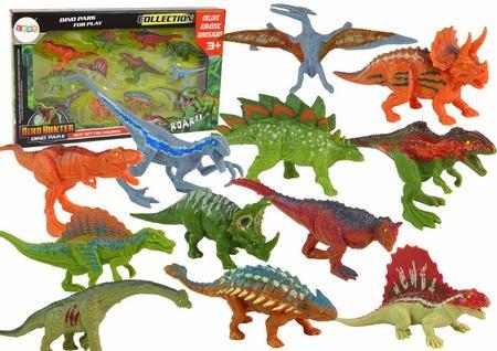 Zestaw figurki dinozaury kolorowe 12 szt