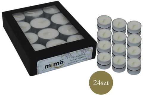 Zestaw tealights z wosku sojowego 24 sztuki