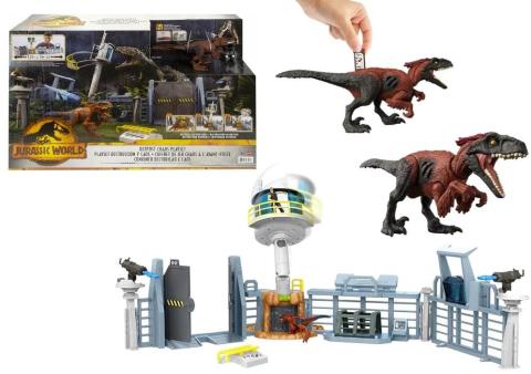 Jurassic World zestaw baza z dinozaurem