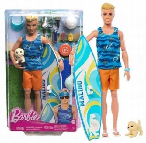 Barbie Fashionistas. Ken surfer + akcesoria HPT50