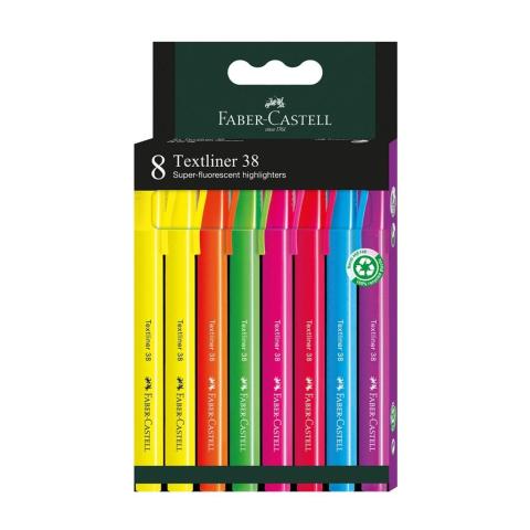 Zakreślacz 8 kolorów FABER CASTELL