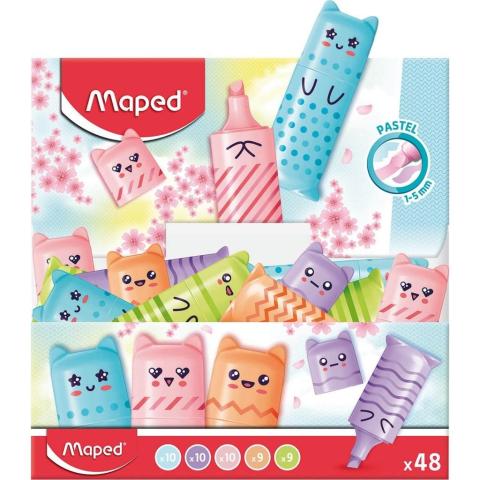 Zakreślacz mini Kawaii Pastel mix (48szt) MAPED