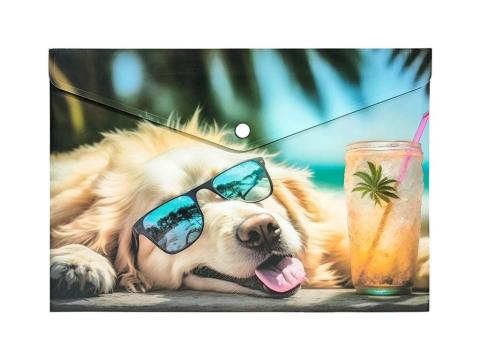 Koperta A4 PP na napę z nadrukiem Chillout Dog