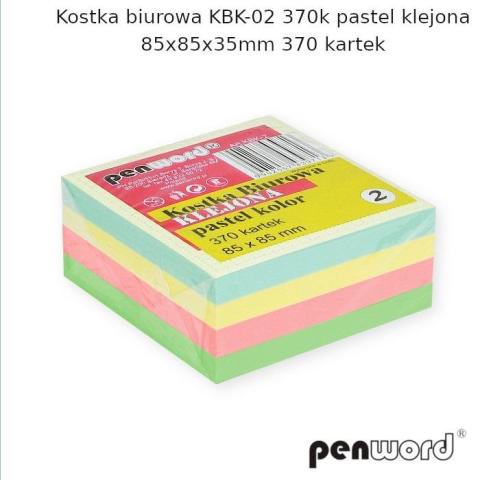 Kostka biurowa pastel 85x85x35mm 370K