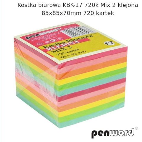 Kostka biurowa mix 85x85x70mm 720K