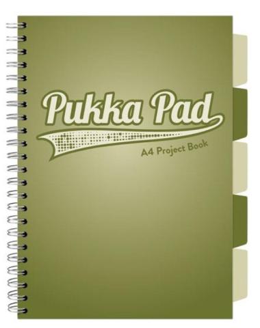 Project Book Olive Green A4/200K kratka oliwkowy