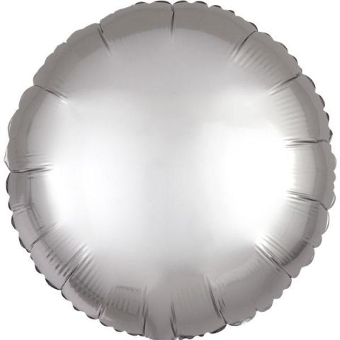 Balon foliowy Lustre srebrny okrągły 43cm