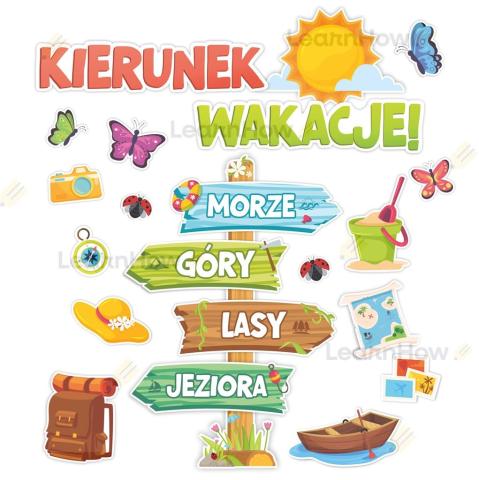 Dekoracje szkolne - Kierunek wakacje XL 22el