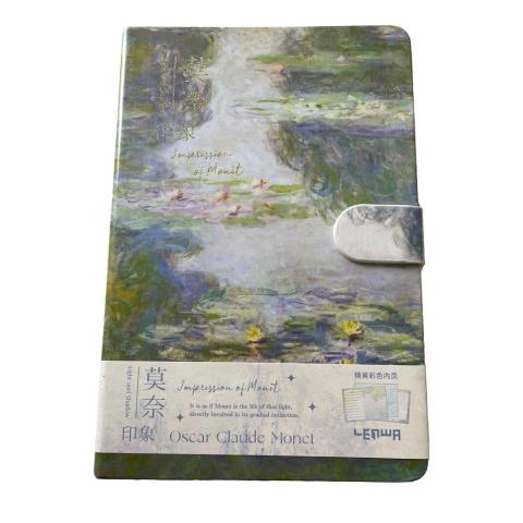 Notes z zapięciem B6/128K Monet lilie wodne