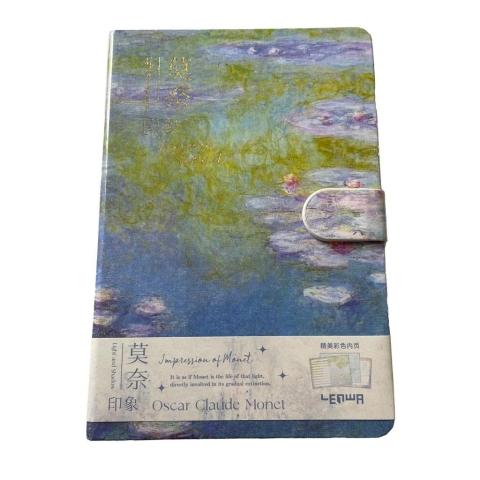 Notes z zapięciem B6/128K Monet lilie wodne