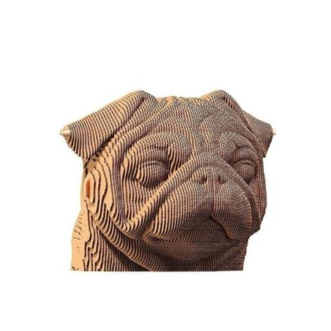 Puzzle 3D kartonowe - Mops