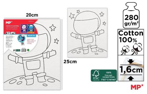Płótno do malowania kosmonauta 20x25