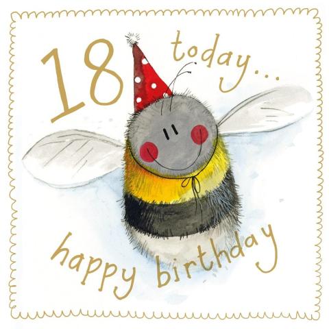 Karnet Urodziny 18 S541 Pszczółka