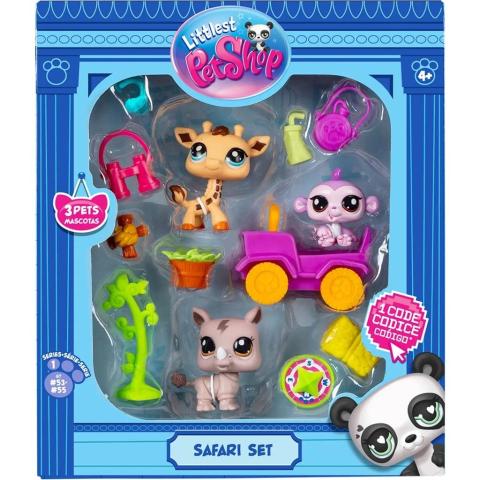 Littlest Pet Shop Zestaw Safari 3 figurki