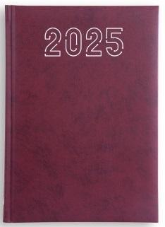 Kalendarz 2025 A5 standard bordowy