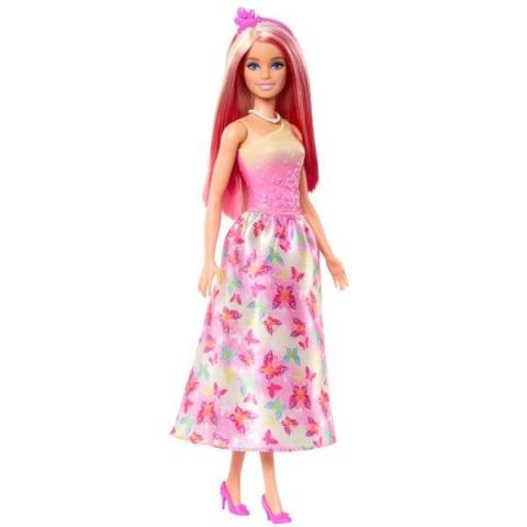 Barbie Księżniczka Lalka różowy strój HRR08