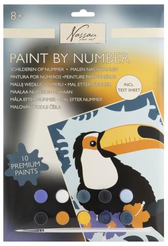 Malowanie po numerach - Tukan 32x22cm