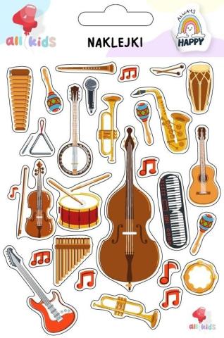Naklejki dla dzieci Instrumenty muzyczne