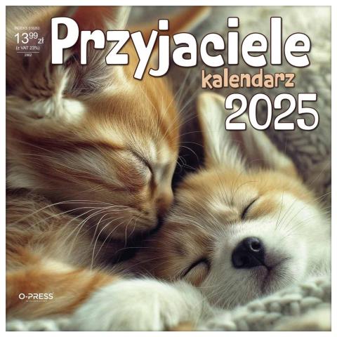 Kalendarz 2025 Ścienny Pzyjaciele
