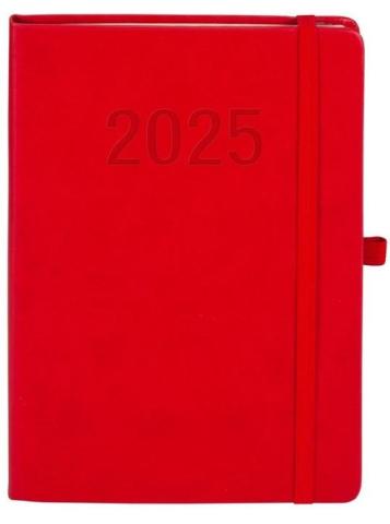 Kalendarz 2025 A5 Memofix TDW czerwony