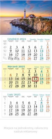 Kalendarz 2025 trójdzielny Latarnia