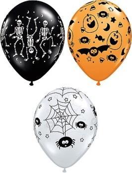 Balony Halloween 3 kolory pastel 30cm 25szt