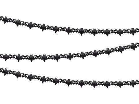 Girlanda bibułowa Nietoperze czarny 4m
