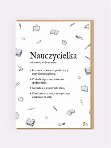 Karnet okolicznościowy Nauczycielka